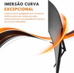 Monitor Gamer Curvo 27" Tela VA Full HD 1920x1080, 120Hz/1ms HDMI/VGA/DisplayPort, FreeSync, Padrão VESA, curvatura 1800R, para Jogos Trabalho Entretenimento - Imagem 3