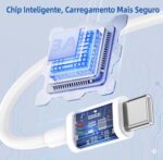 Cabo USB-C 2m com turbo carregamento rápido e transferência de dados para iPhone e Android - Imagem 4