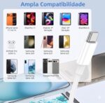 Cabo USB-C 2m com turbo carregamento rápido e transferência de dados para iPhone e Android - Imagem 6