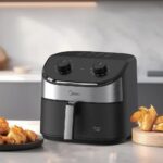 Fritadeira Midea Air Fryer 5,5L, design de dois botões, ampla faixa de temperatura de 80°C a 200°C, cesto antiaderente e prato para vegetais, 1900W, 110V, FWM55P1 - Imagem 8