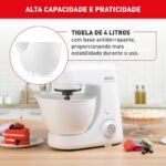 Arno Planetária Nova Deluxe SX33: 8 velocidades, início suave e tigela de 4,1L para massas homogêneas com mais praticidade. - Imagem 5