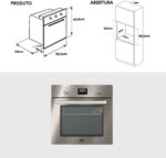 Forno Elétrico de Embutir EOS 80L Premium com convecção, 2900W e vidro triplo para assados mais rápidos e limpeza fácil. - Imagem 5
