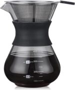 Cafeteira de vidro 400ml com coador para uso doméstico, prática e ideal para preparar café no dia a dia. - Imagem 5