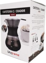 Cafeteira de vidro 400ml com coador para uso doméstico, prática e ideal para preparar café no dia a dia. - Imagem 9