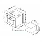 Forno à Gás de Embutir Stelar 46L Topázio: mais espaço, grill elétrico, segurança e praticidade para assar com precisão. - Imagem 7