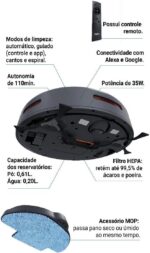 Aspirador Robô Philco PAS29A com MOP, 35W, controle por app e compatível com Alexa e Google Assistant. - Imagem 6
