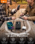 INAVA Power Bank 20000mAh: carregamento rápido 22.5W PD, 4 dispositivos e compatibilidade universal para viagens. - Imagem 4