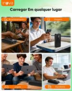 INAVA Power Bank 20000mAh: carregamento rápido 22.5W PD, 4 dispositivos e compatibilidade universal para viagens. - Imagem 8