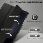 Capa Premium para Xiaomi Redmi Pad Se 11" com suporte para Pencil, proteção anti-impacto, função Sleep e design leve preta - Imagem 5
