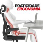 Cadeira de Escritório Ergonômica com Suporte Lombar e Encosto Respirável para mais conforto e produtividade. - Imagem 3