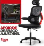 Cadeira de Escritório Ergonômica com Suporte Lombar e Encosto Respirável para mais conforto e produtividade. - Imagem 5