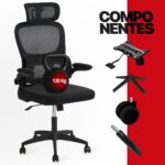 Cadeira de Escritório Ergonômica com Suporte Lombar e Encosto Respirável para mais conforto e produtividade. - Imagem 6