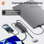 Basike Power Bank 20000mAh: carregamento rápido, cabos embutidos e proteção completa para iPhone e Android - Imagem 3