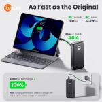 Basike Power Bank 20000mAh: carregamento rápido, cabos embutidos e proteção completa para iPhone e Android - Imagem 4