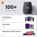 Basike Power Bank 20000mAh: carregamento rápido, cabos embutidos e proteção completa para iPhone e Android - Imagem 5