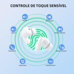 Bettdow fones Bluetooth 5.3: leves, IPX6, microfone e som potente com 6h de bateria. - Imagem 5