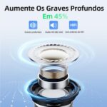Bettdow fones Bluetooth 5.3: leves, IPX6, microfone e som potente com 6h de bateria. - Imagem 6