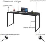 Escrivaninha Trevalla Kuadra Industrial 150cm Preto Ônix: ampla, elegante e ideal para seu escritório ou home office. - Imagem 4