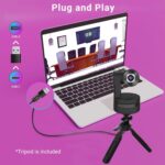 Tiny 4K PTZ Webcam HDR com auto-frame e microfones integrados para reuniões, aulas e lives profissionais - Imagem 4