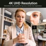 Tiny 4K PTZ Webcam HDR com auto-frame e microfones integrados para reuniões, aulas e lives profissionais - Imagem 5