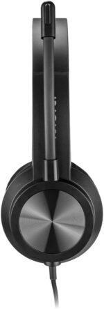 Headset com Fio HF1100 USB/USB-C Preto Multi - PH501: conforto e comunicação clara para chamadas, aulas e trabalho. - Imagem 3