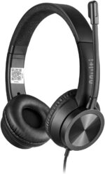 Headset com Fio HF1100 USB/USB-C Preto Multi - PH501: conforto e comunicação clara para chamadas, aulas e trabalho. - Imagem 6