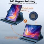 Capa Giratória para Redmi Pad 2 2025 com película cerâmica e caneta touch: proteção completa e ajuste 360° para comprar agora - Imagem 3