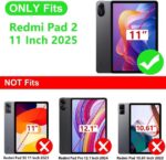 Capa Giratória para Redmi Pad 2 2025 com película cerâmica e caneta touch: proteção completa e ajuste 360° para comprar agora - Imagem 9
