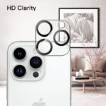 JETech Protetor de Lente para iPhone 14 Pro/Pro Max: vidro 9H HD, proteção contra riscos e instalação fácil. - Imagem 3