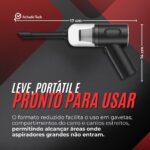 Mini Aspirador de Pó Portátil Sem Fio 120W: potente sucção para carro, casa e escritório, recarregável USB e bivolt. - Imagem 3