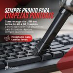 Mini Aspirador de Pó Portátil Sem Fio 120W: potente sucção para carro, casa e escritório, recarregável USB e bivolt. - Imagem 4
