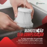 Mini Aspirador de Pó Portátil Sem Fio 120W: potente sucção para carro, casa e escritório, recarregável USB e bivolt. - Imagem 5