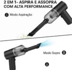 Mini Aspirador de Pó Portátil Sem Fio 120W: potente sucção para carro, casa e escritório, recarregável USB e bivolt. - Imagem 9