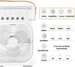 Ventilador Refrigerador De Ar Condicionado Umidificador Portátil Com Reservatório De Água - Imagem 8