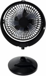 Ventilador De Mesa Portátil Premium 15 x 19 x 10 Cm Usb Ideal para uso em Mesas de trabalho, Estudos, Escritórios, Quartos e Diversos Ambientes - Preto - Imagem 3