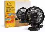 Ventilador De Mesa Portátil Premium 15 x 19 x 10 Cm Usb Ideal para uso em Mesas de trabalho, Estudos, Escritórios, Quartos e Diversos Ambientes - Preto - Imagem 4
