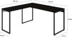 Mesa de Escritório em L Kuadra 1,50x1,50m Compace: mais espaço e estilo industrial para seu escritório. - Imagem 3
