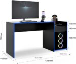 Mesa Para Computador Eros com gaveta e nicho para CPU, ideal para escritório, quarto e setup gamer. - Imagem 3