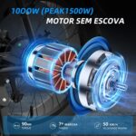 BEMMY Bicicleta Elétrica 1000W: pneus 20x4, bateria 48V e até 50 km/h para mais potência e autonomia. - Imagem 4