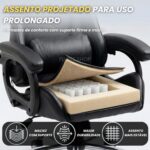 Cadeira Gamer DAZZ X-Rocker Preta: conforto ergonômico com almofadas lombar e cervical, ajuste de altura e encosto reclinável. - Imagem 3