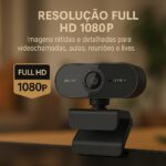 Webcam Premium Full HD 1080p com Microfone e Foco Automático para chamadas nítidas em home office e videochamadas - Imagem 3