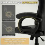 Cadeira Gamer DAZZ X-Rocker Preta: conforto ergonômico com almofadas lombar e cervical, ajuste de altura e encosto reclinável. - Imagem 6