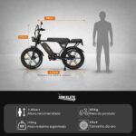 Bicicleta Elétrica Bikelete V8 1000w 48v: mais potência, velocidade de até 50km/h e bateria de lítio para sua compra. - Imagem 6