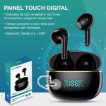 Fone Bluetooth 5.4 com cancelamento de ruído, 16h de bateria e controle touch para áudio nítido em qualquer celular. - Imagem 3