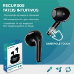 Fone Bluetooth 5.4 com cancelamento de ruído, 16h de bateria e controle touch para áudio nítido em qualquer celular. - Imagem 4