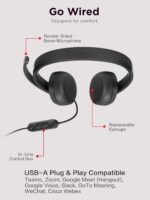 Fone de Ouvido Lenovo Headset Estéreo USB-A: áudio claro, redução de ruído e conforto para chamadas e entretenimento. - Imagem 6