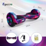 Egazza K5 Hoverboard Cosmos Roxo com autoequilíbrio, Bluetooth e luzes LED para diversão e compra segura em qualquer idade - Imagem 3
