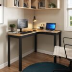 Mesa Gamer em L de 120cm: mais espaço, conforto e estilo moderno para seu home office ou setup gamer. - Imagem 9