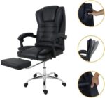 Cadeira Executiva Reclinável com apoio para pés: conforto ergonômico, giro 360° e suporte até 120 kg para seu escritório. - Imagem 8