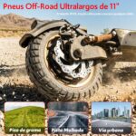 Patinete Elétrico para Adultos com 50 km de autonomia, 50 km/h e pneus all-terrain: conforto, segurança e performance para comprar agora. - Imagem 9
